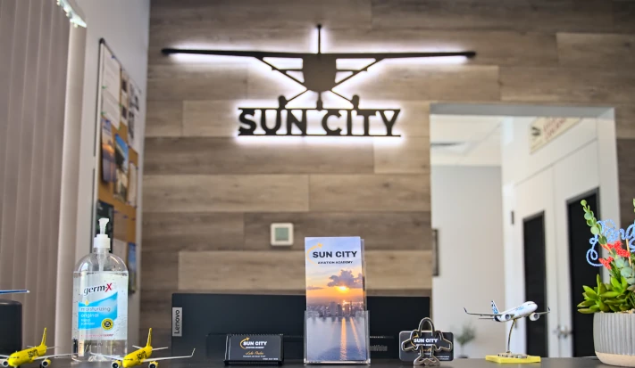 Front desk at Sun City Aviation Academy